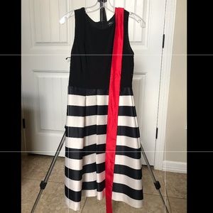 Strip red and black dress fancy